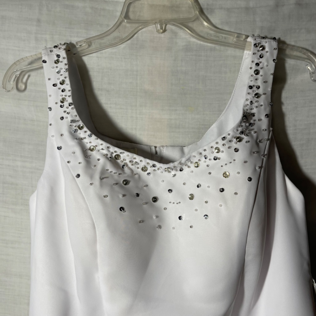 Light In The Box White Party, Formal, Wedding Dress. Sleeveless. Bling. Nwt — image 3 of 8
